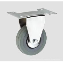 3inch Gray Rubber Flat Industry Caster Without Brake